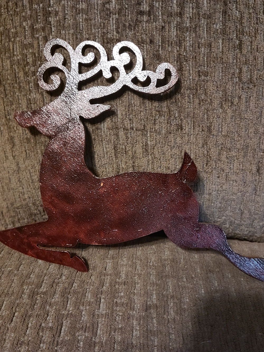Wood  Reindeer Holiday Wall Decor - Brown